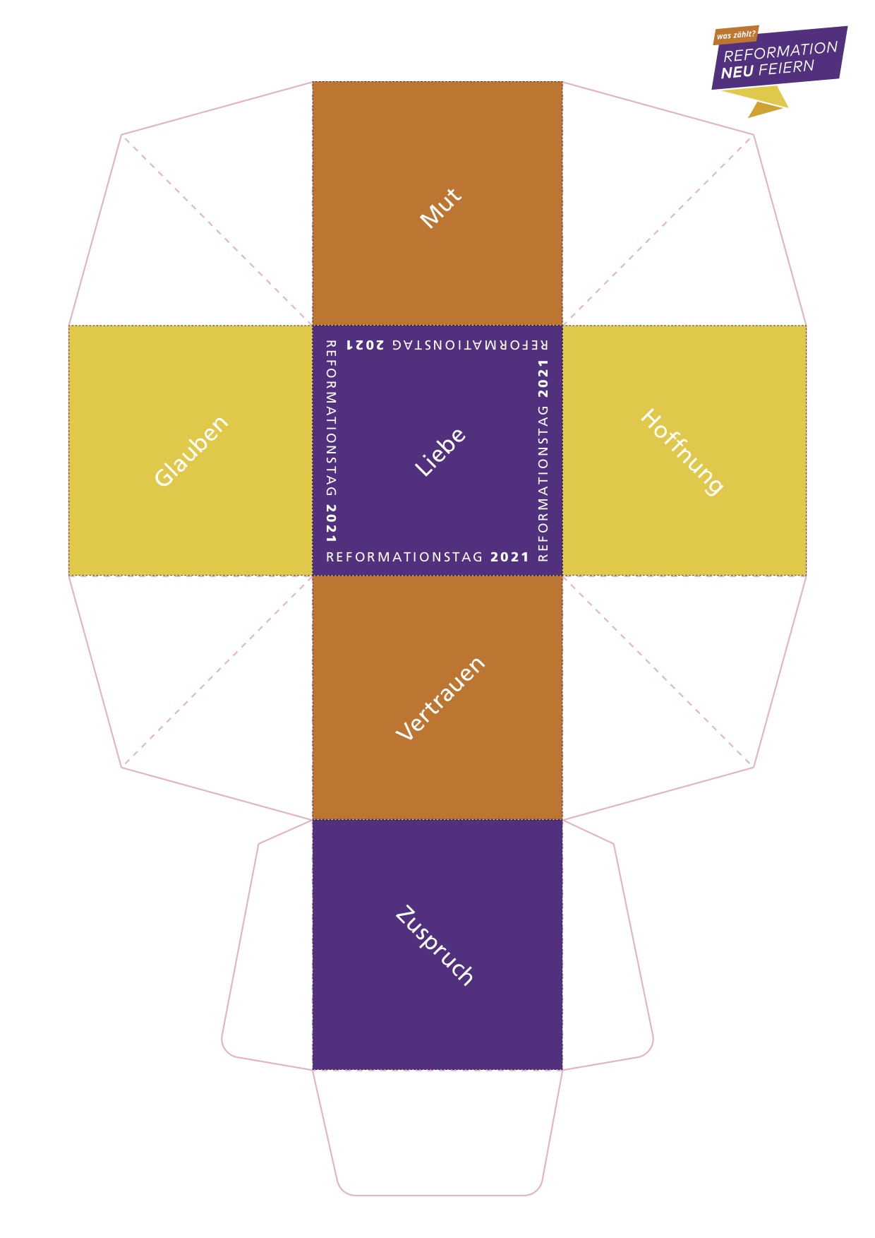 Bastelwürfel - Reformationsfeiertag