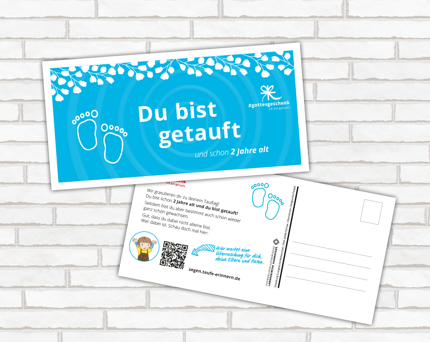 Postkarten Tauferinnerung  (2 - 4 Jahre)