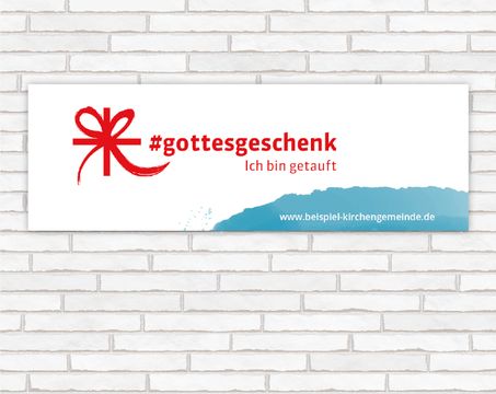 Banner - Gottesgeschenk, Taufe