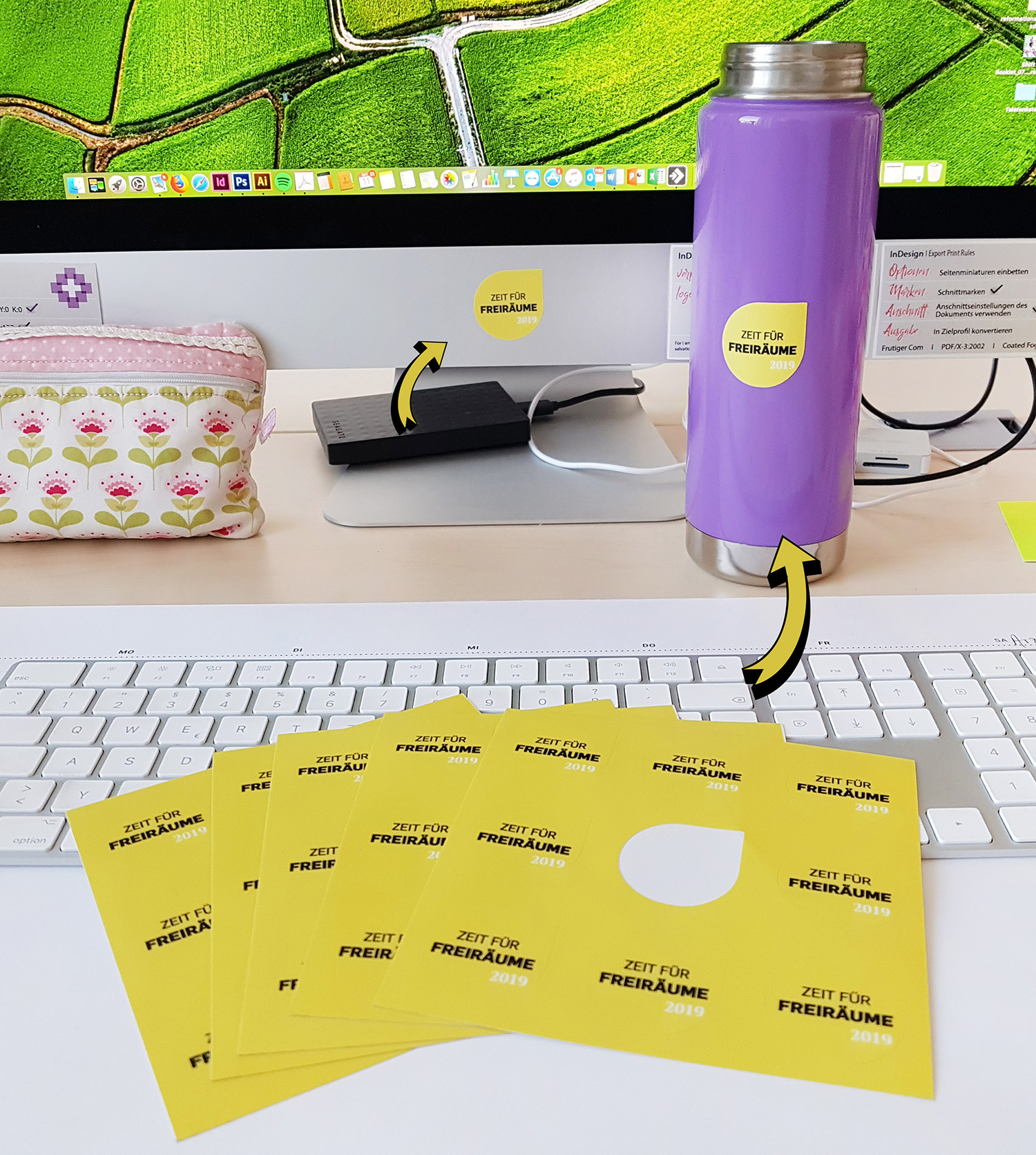 Zeit für Freiräume - Aufkleber