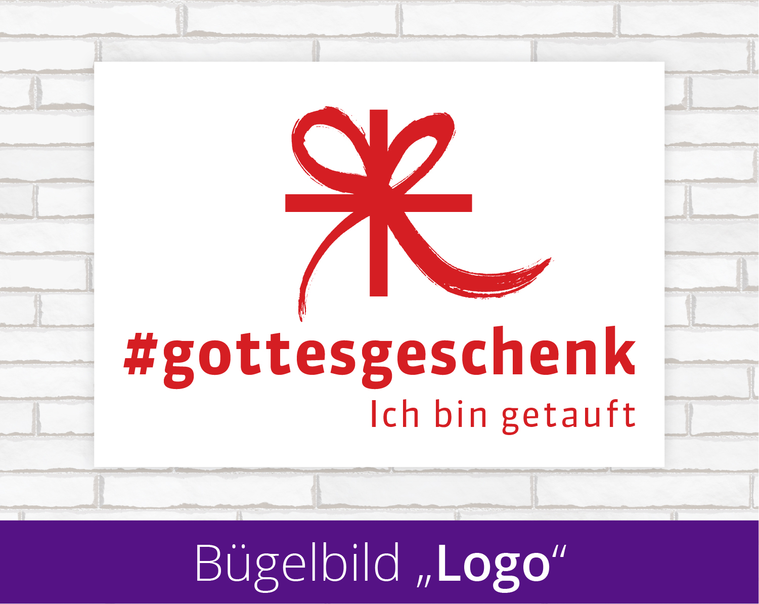 Bügelbilder zur Taufe "Gottesgeschenk"